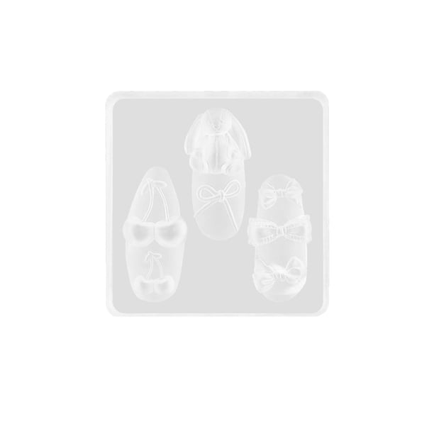 Molde de silicona para nail art con diseño de cadena de perlas en 3D. Plantilla de manicura DIY con motivos de hojas, flores y animales para manualidades con resina, acrílico y gel