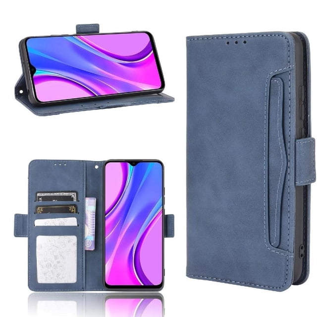 Funda Cartera Magnética para Xiaomi Redmi 9C- Tarjetero Desmontable, Cuero PU, Soporte