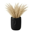 thumbnail image 2 of Modern Face Vase with Artistic Design, Stoneware Ceramic, Decorative Accent for Home, Office, Bedroom & Living Room, 8" Black, 2 of 12