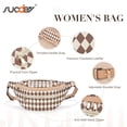 thumbnail image 4 of SUOSDEY Women Checkered Belt Bag Fashionable Crossbody Fanny Packs for Gift, 4 of 7