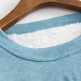 thumbnail image 4 of larppty Women Warm Sherpa Lined Fleece Crewneck Sweatshirt Pullover Loungewear for Winter (Sky Blue, XXL), 4 of 9