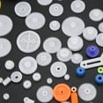 thumbnail image 4 of WALFRONT 78pcs Plastic Gears Pulley Belt Worm Rack Kits Gear Set Shaft Belt DIY Set Accessories, Plastic Gears Kit, Plastic Gears Set, 4 of 7