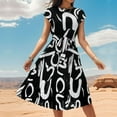 thumbnail image 4 of Summer Dresses for Women Floral Beach Vacation Sundresses Spring Casual Sexy Midi Dresses Black L, 4 of 6