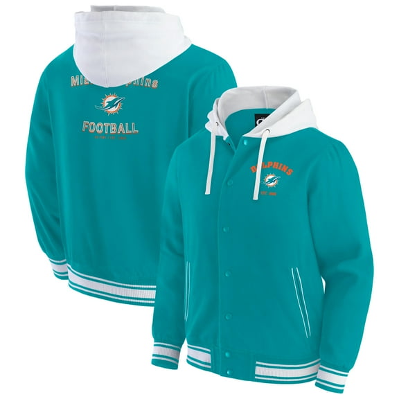 Men's Darius Rucker Collection by Fanatics Aqua Miami Dolphins Full-Snap Hoodie Jacket