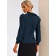 thumbnail image 3 of Blusa de Oficina para Mujer Elegante con Cuello Levantado y Mangas con Forma de Farol Azul oscuro XL, 3 of 5