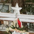 thumbnail image 6 of Christmas Tree Topper Star Glittered Five-Pointed Ornament Metal Material Openwork Design with Coil Base Xmas Decoration for Home Office Hotel and Store Holiday Display, 6 of 6