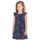 thumbnail image 1 of Balery Watercolor Indigo Camisón de princesa para niñas, pijama de algodón con mangas abullonadas, suave y bonito.-Large, 1 of 6