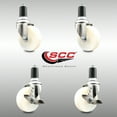 thumbnail image 2 of 4 Inch 316SS Nylon Wheel Swivel 1-1/2 Inch Expanding Stem Caster Set 2 Brake SCC, 2 of 2