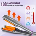 thumbnail image 4 of NEXPURE 1.25 Inch Hair Crimper Waver, 3 Barrels Deep Waver Hair Curler, Ceramic Curling Iron for Women, 10S Heat up, Anti-Scald, Purple, 4 of 10