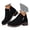 Black, variant on VintGreene Low Heel Short Booties Suede Casual Side Zipper Shoes Outdoor Walking Ankle Boots Non Slip on Hiking Sneaker Green Size 7