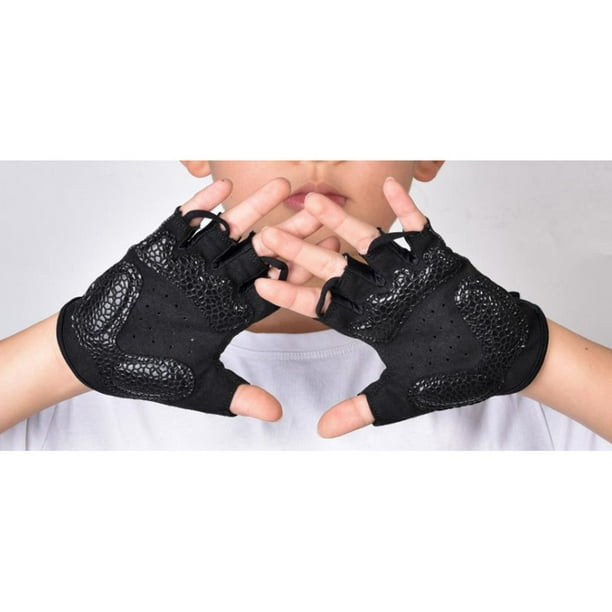 Kids Cycling Gloves, Non-Slip Half Finger Gloves for Fishing