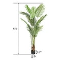 Ktaxon Artificial Palm Tree 6 FT Fake Tropical Palm Plant with Stable