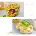 thumbnail image 3 of Ceramics Sunflower Hand Painted Painting Sugar Salt Pepper Storage Jar with Lid And Spoon, 3 of 5