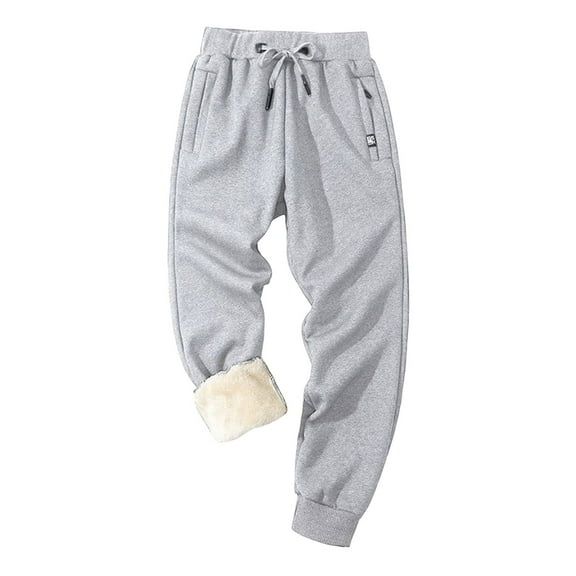 TBWNWG Men's Pants Lined Sweatpants Active Athletic Winter Warm Jogger Pants,Sizes L