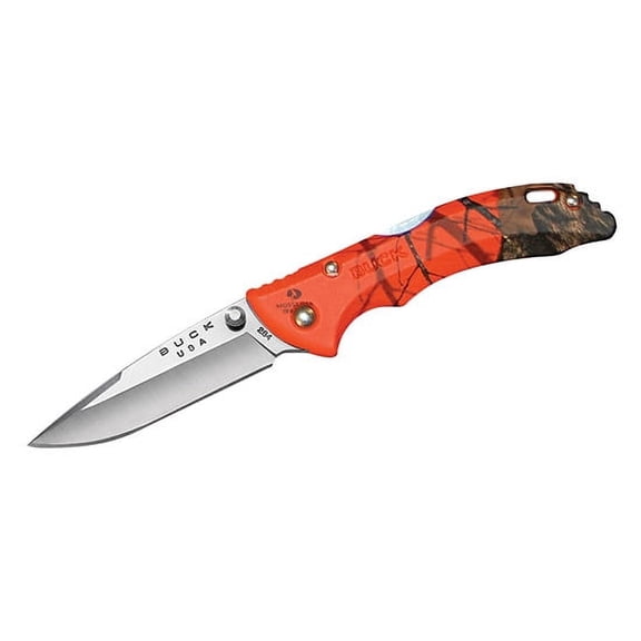 Buck Knives 284 Bantam BBW Folding EDC Knife, 2-3/4” Pocket Knife Blade, Mossy Oak Blaze Orange Camo, 1.5 oz