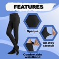 thumbnail image 4 of ORUYROP Women's Solid Colored Opaque Microfiber Footed Tights, 4 of 7