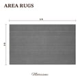 thumbnail image 6 of 3x5 ft Area Rug - Machine Washable Non-Slip Boho Rug for Living Room, Woven Rug for Bedroom, Dining Room, Home Office - Soft, Lightweight, Stain-Resistant, Soundproof - Grey, 6 of 9