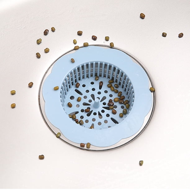 Filtro de drenaje en forma de flor, tapa de fregadero de plástico, colador de pelo para cocina y baño