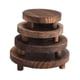 thumbnail image 4 of 4 soportes de madera para plantas con pedestal, redondos, decorativos y multifuncionales. Marrón oscuro, 4 of 9