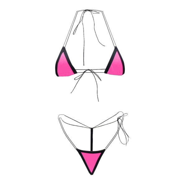 Nuoqisi Women's Fashion Sheer Mesh Bikini Set - Three Piece Swimwear with Bra and Panty, Transparent Swimsuits for Women