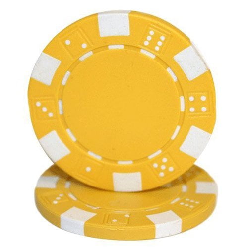 Brybelly 50 Clay Composite Striped Dice 11.5 Gram Poker Chips 