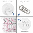 thumbnail image 3 of Polyester Fabric Pink Grey Shower Curtain, Geometric Circle Modern Abstract Simple Art Waterproof Bathtub Curtain Bathroom Decor Set with Hooks 72 x 84 Inches, 3 of 6