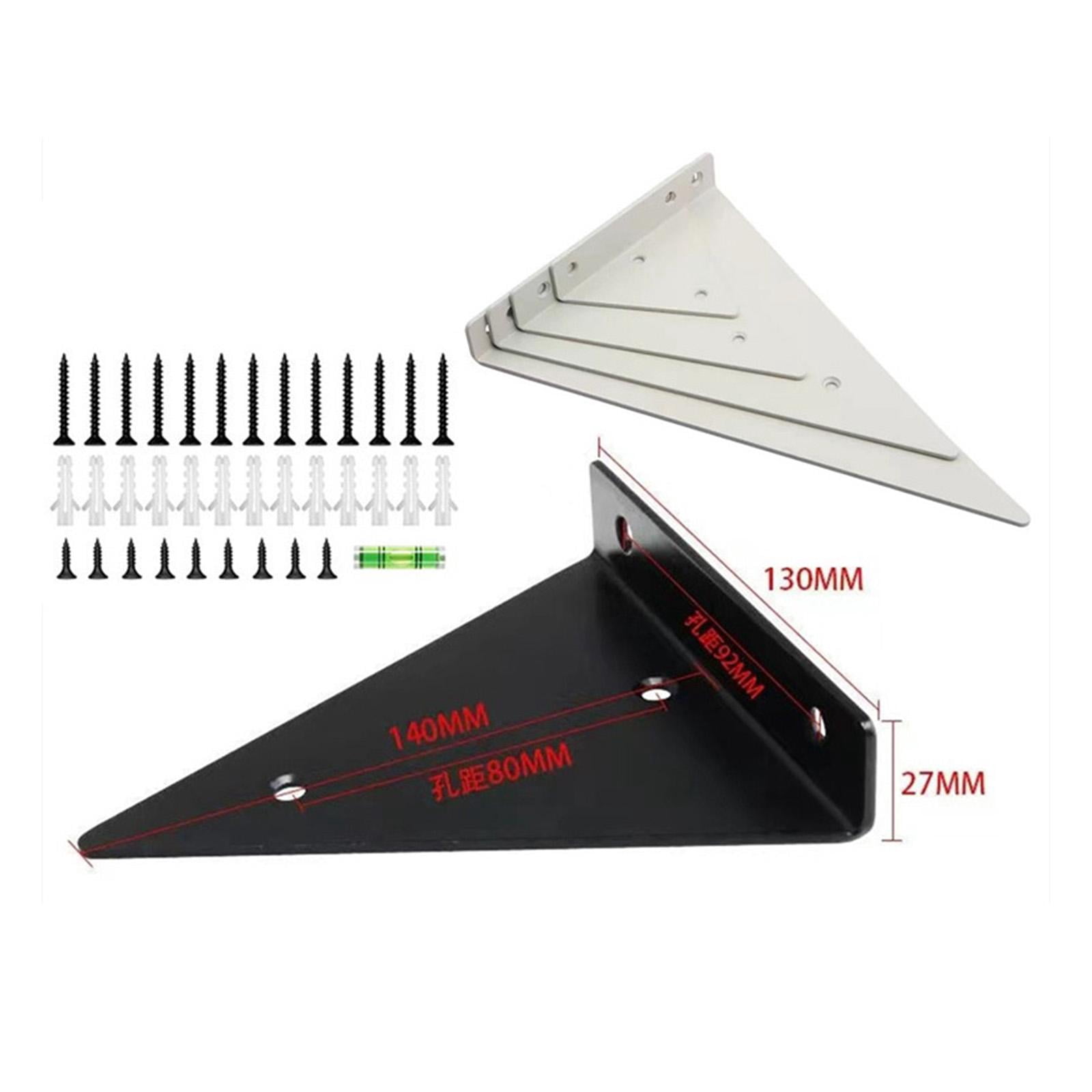 Shelf Bracket Wall Shelf Bracket Heavy Duty Floating Shelf Hardware DIY Iron Decor Corner Brace Floating Shelf Brackets for Bookstore Garage Black B
