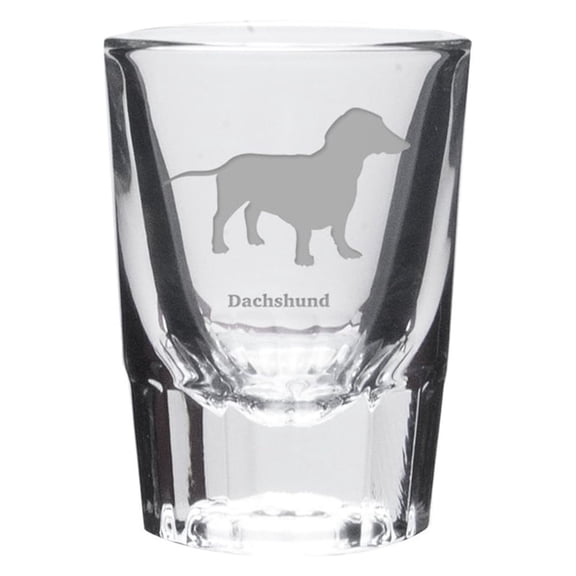 Dachshund Deep Etched Shot Glass