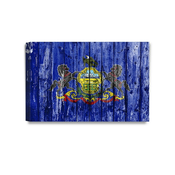 Decorarts Pennsylvania State Flag Giclee Print On 100 Archival Cotton Canvas Canvas Wall Art For Wall Decor 30x20 Walmart Com Walmart Com