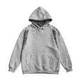 thumbnail image 4 of KHONTS Men's Boho Patchwork Hooded Sweatshirt Ethnic Pattern Hoodie Casual Baggy Pullover Sweatshirt with Pocket Grey XL, 4 of 4