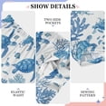 thumbnail image 4 of Kids' Pajama Pants Soft Relaxed Fit Sleep Pants Lounge Pants with Pockets Sea Turtles and Coral Reefs Small, 4 of 9