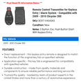 thumbnail image 2 of Remote Control Transmitter for Keyless Entry / Alarm System - Compatible with 2009 - 2010 Chrysler 300, 2 of 2