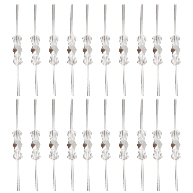 MasteelfCA 200 Pcs Connecteurs de Lustre en Métal Pièces de Perles avec Nœud Papillon Cristaux