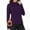 Purple, variant on Womens Thermal Tops, Thermal Shirt for Women, Womens Solid Color Casual Elastic Undershirt Warm Top Long Sleeve Turtleneck Blouse White M