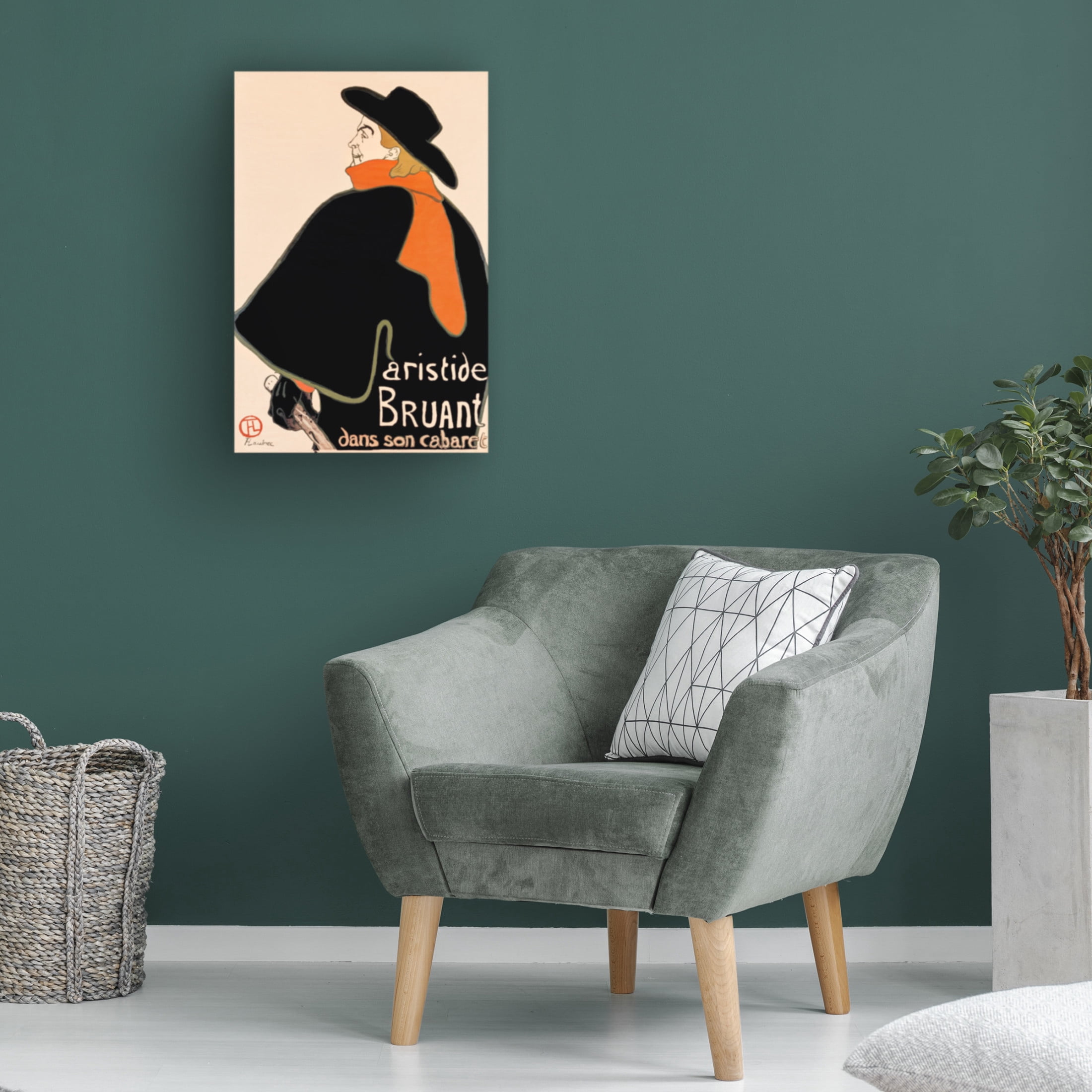 Trademark Fine Art Pictufy   Aristide Bruant In His Cabaret 1893 Canvas Wall Art