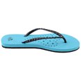 thumbnail image 2 of Showaflops Womens' Shower & Water Sandals for Pool, Beach, Dorm and Gym - Elongated Heart Collection Aqua/Black 5/6, 2 of 5