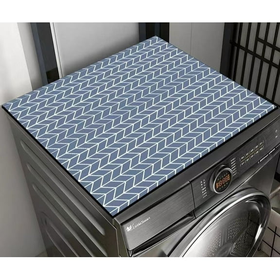 Nvzi-a washing machine dryer dust mat, used for top creative washing machine dust mat, quick drying water absorbing mat, kitchen laundry room top protective mat ( 19.7*19.7in,A64)