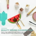 thumbnail image 2 of Shisuyan Watermelon Shape Makeup Brush Scrubber 2Pcs 5.9X2.8X0.2In, 2 of 9