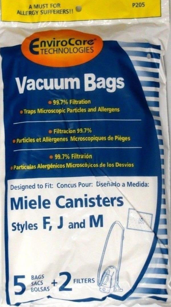 Miele Canister Vacuum Micro Filtration Type FJM Bags 5 Pk 2 Filters Part # C20 