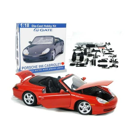 Red Porsche 996 Convertible 1:18 Scale DieCast Model Kit