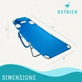 thumbnail image 2 of Ostrich Chaise Lounge Folding Portable Sunbathing Poolside Beach Chair (2 Pack), 2 of 12