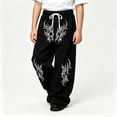 thumbnail image 2 of CONZONE Toddler Boys Baggy Sweatpants Y2K Graphic Joggers for Boys Drawstring Fall Winter Athletic Trousers with Pockets, 2 of 5