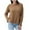 Brown, variant on GigrtiJin Women Casual Pullover Sweater Solid Color Round Neck Long Sleeve Tunic Tops Fall Winter Thermal Blouse