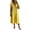 Yellow, variant on YuXingFu Midi Dresses for Women Mid-Length Plus Size Womens Dress Short Sleeve Solid Color Casual Summer Yellow S