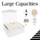 thumbnail image 4 of Cajas de regalo BLK&WH con tapas magnéticas, juego de 4 unidades, color blanco mate, 4 of 7