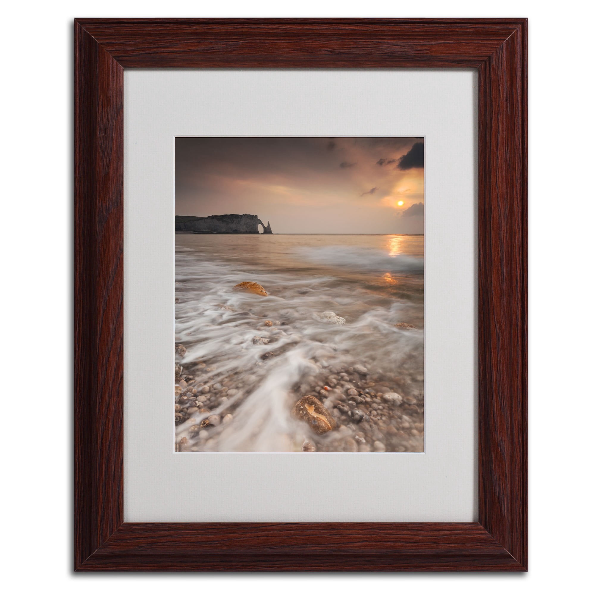 Trademark Fine Art "Etretat" Framed Canvas Art by Mathieu Rivrin