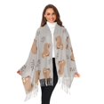 thumbnail image 3 of FORMRS Womens Scarf Winter Soft Long Big Warm Shawls Wrap Tassel Scarves, Cartoon Bear, 3 of 9