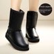thumbnail image 5 of Botas de nieve de estilo occidental para mujer, zapatos cálidos de algodón de caña baja, gruesos y con forro polar, para uso exterior, 5 of 5