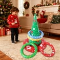 thumbnail image 2 of Inflatable Christmas Hat Ring Toss Game Set Pvc Holiday Party Activity Toy For Kids Indoor Outdoor Festive Entertainment With Four Colorful Rings, 2 of 6