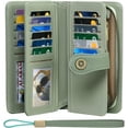 thumbnail image 2 of LAICAIW Women's Wallet Genuine Leather RFID Blocking Large Capacity Trifold Ladies Wallet, 2 of 6